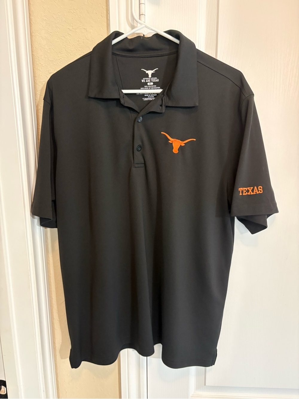 Texas Longhorns Black Polo Shirt with Orange Logo